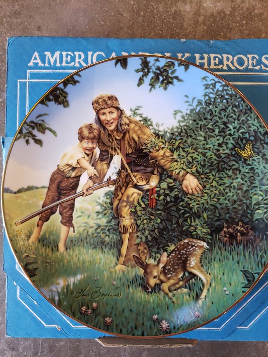 Davy Crockett commemorative plate