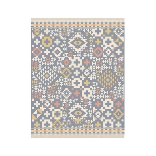 PENDLETON Fringed Organic Cotton Throw Blue Ridge